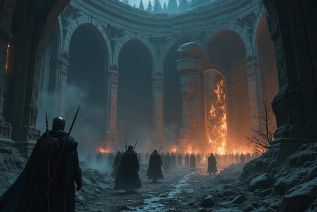 Allthefallen Skyrim undead rise in cursed dungeon battlefield