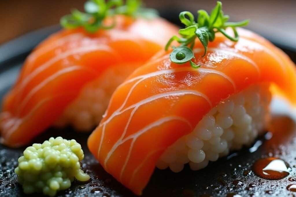 Sushi Order Topped with Salmon NYT