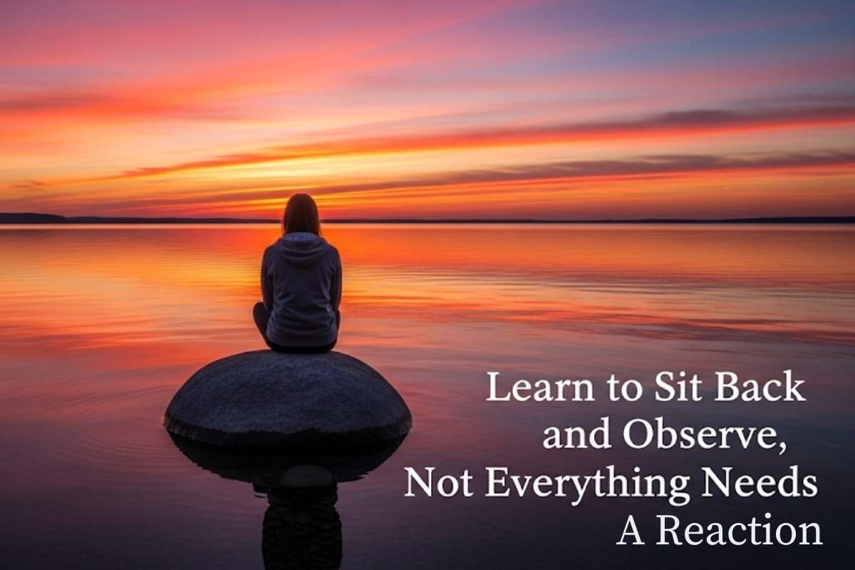 Learn To Sit Back And Observe: Not Everything Demands A Reaction – tymoff