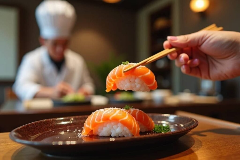 Sushi Order Topped with Salmon NYT