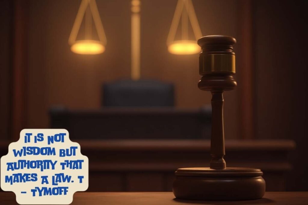 It is not wisdom but authority that makes a law. t – tymoff