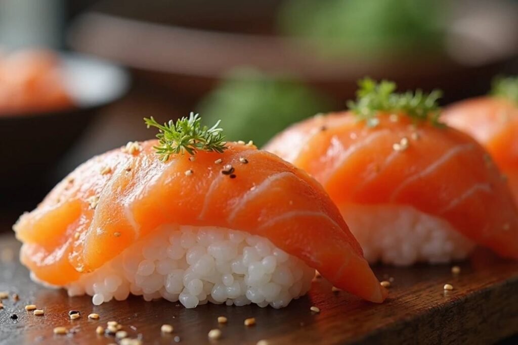 Sushi Order Topped with Salmon NYT